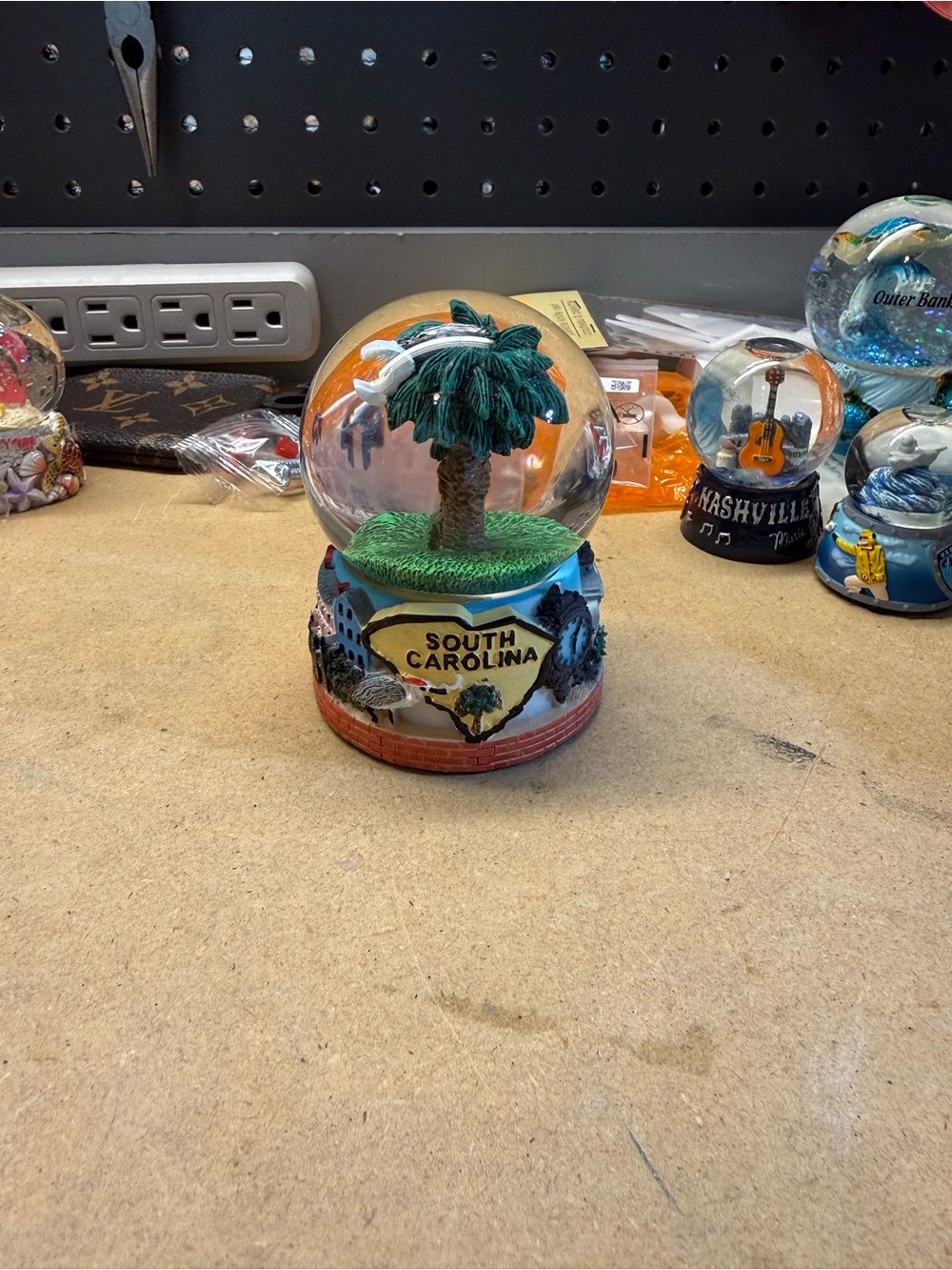 South Carolina Palm Tree Snow Globe - Decorative Home Accent
